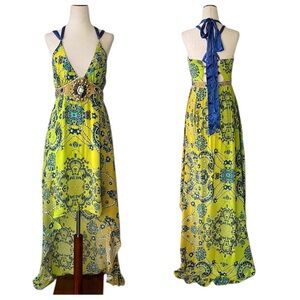 High / Low Dress with lace up adjustable back with side zipper